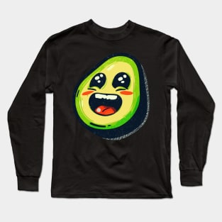 Retro Funny avocado Long Sleeve T-Shirt